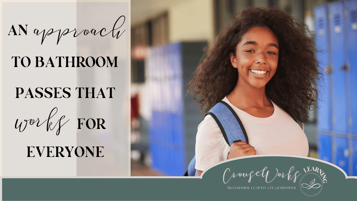 A student is smiling because the teacher has a bathroom policy that actually works for everyone